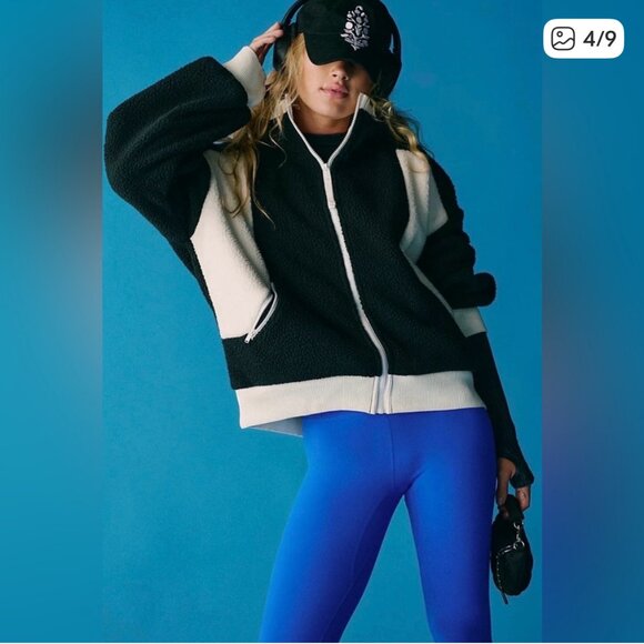 new FREE PEOPLE MOVEMENT hit the slopes heavy fleece jacket m - Picture 3 of 5